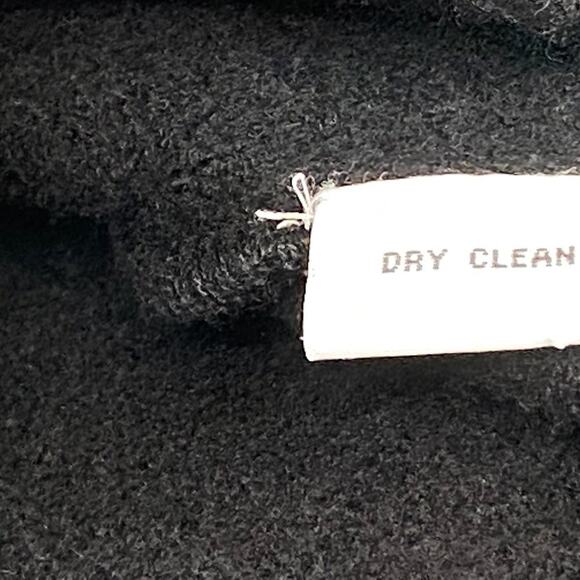 Real Clothes Black Wool Peacoat Jacket Faux Fur Warm Winter Coat M - Picture 11 of 12